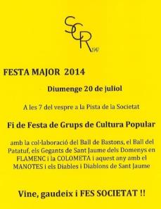  Festa Major: Festa de grups de cultura popular a la Societat de Sant Jaume