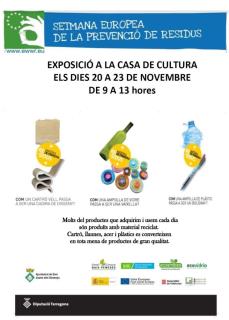 Exposició per la Setmana europea de la prevenció de residus