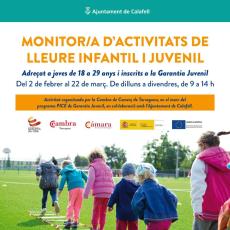 Curs de monitor/a d'activitats de lleure infantil i juvenil a Calafell (02.02.24)