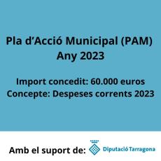 Subvenció del Pla d’Acció Municipal (PAM ) 2023 de la Diputació de Tarragona
