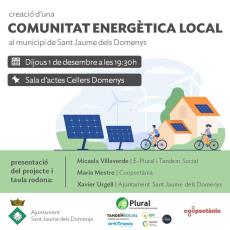 Presentació del projecte de Comunitat Energètica Local de Sant Jaume dels Domenys