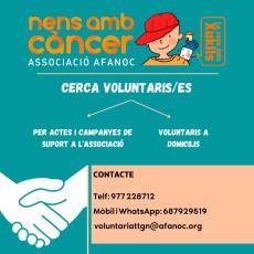 L’AFANOC (Associació de Familiars i Amics de Nens Oncològics de Catalunya) cerca voluntaris i voluntàries